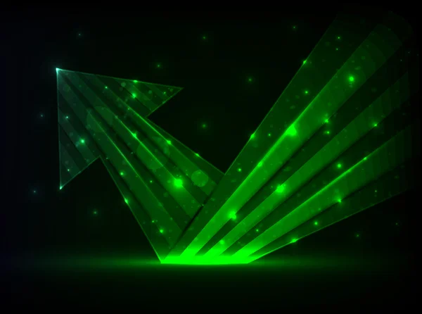 Grön abstrakt pil — Stock vektor