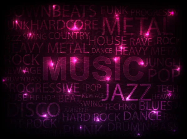 Sfondo musicale rosa — Vettoriale Stock
