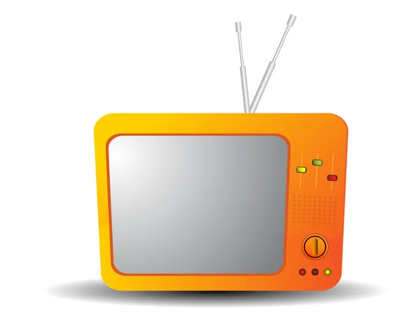 オレンジ色のテレビ — ストックベクタ