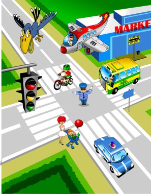 City street clipart