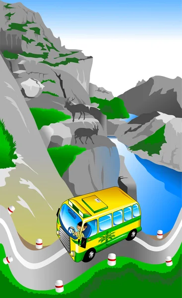 Route de montagne — Image vectorielle