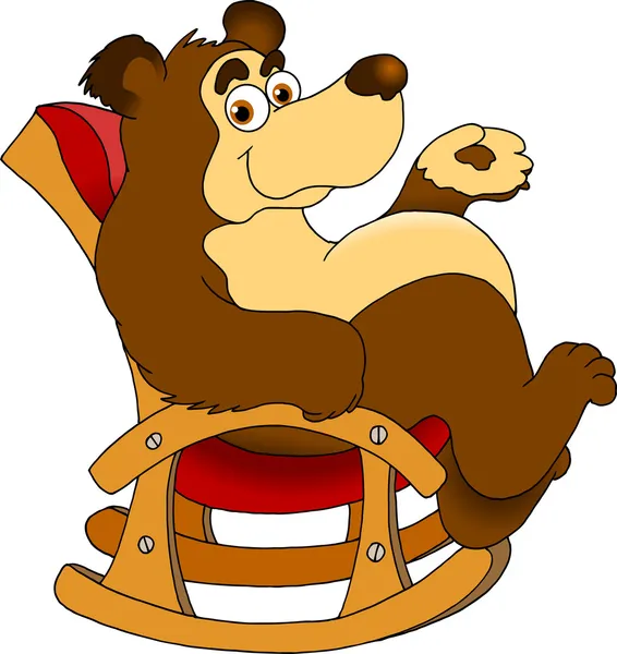 Urso em uma cadeira —  Vetores de Stock
