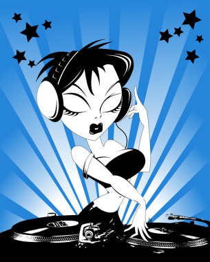 Dj blue clipart