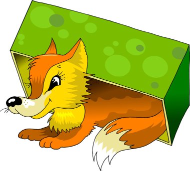 Funny fox clipart