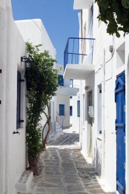 Typical small street in Greece clipart