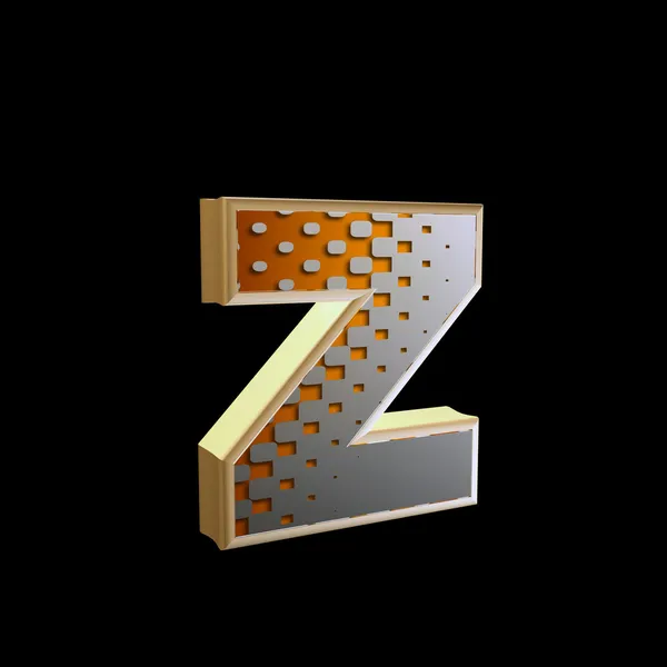 Абстрактна 3d літера з текстурою напівтону - z — стокове фото