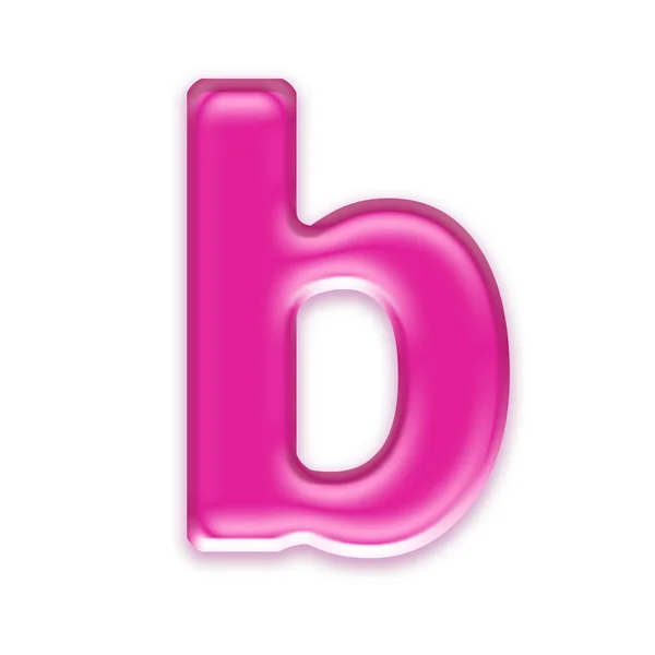 Розовое желе письмо изолированы на белом фоне - bA — стоковое фото