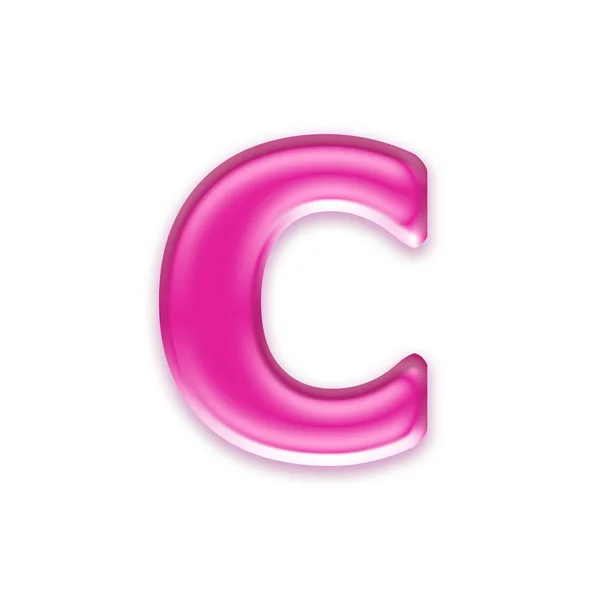 Carta geleia rosa isolado no fundo branco - c — Fotografia de Stock