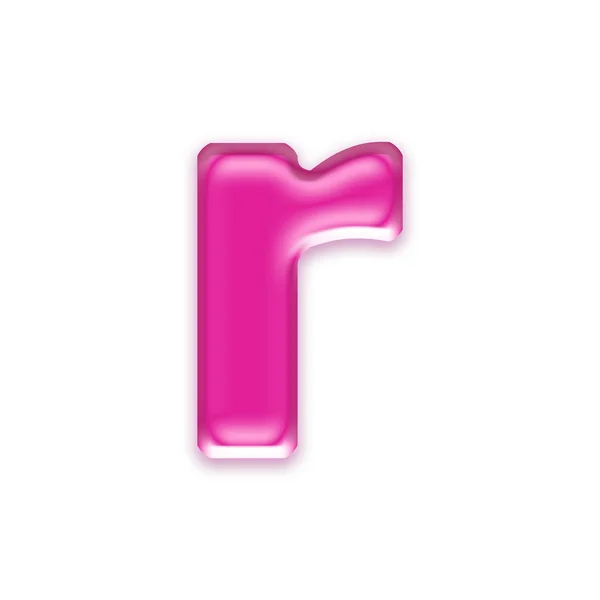 Carta de gelatina rosa aislada sobre fondo blanco - R — Foto de Stock
