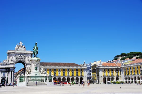 Terreiro do paço square at Lisbon — Stockfoto
