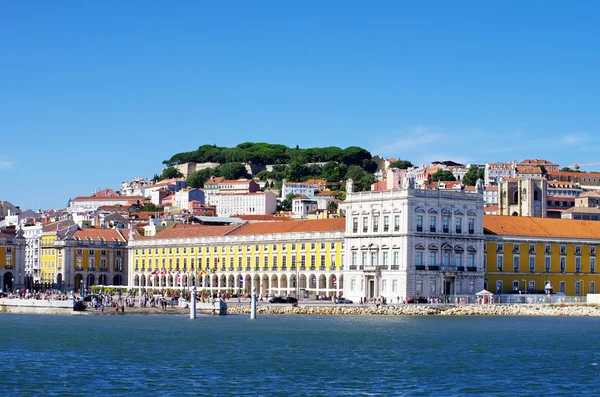 Paesaggio di Lisbona, piazza del commercio — Foto Stock