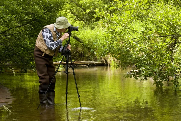 Fotógrafo de naturaleza — Foto de Stock