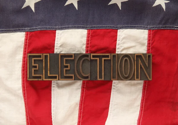 American flag with election word — Stock Photo, Image