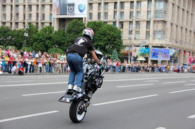 Motorcu toplantı ve gösteri kiev şehri gün