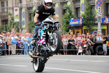 Motorcu toplantı ve gösteri kiev şehri gün