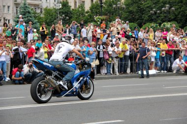 Motorcu toplantı ve gösteri kiev şehri gün