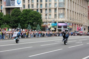 Motorcu toplantı ve gösteri kiev şehri gün