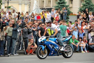 Motorcu toplantı ve gösteri kiev şehri gün