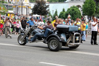 Motorcu toplantı ve gösteri kiev şehri gün