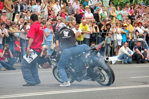 Setkání motorkářů a Ukázat na den města Kyjev — Stock fotografie