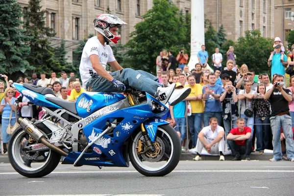 Motorcu toplantı ve gösteri kiev şehri gün