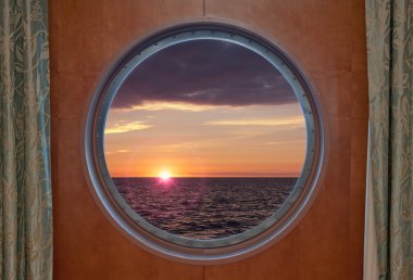 Sunrise Through porthole clipart