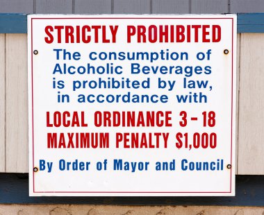 Alcohol Consumption Prohibited Sign clipart