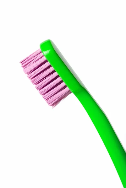 Escova de dentes colorida isolada no fundo branco — Fotografia de Stock