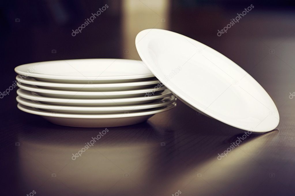 Plates on a table