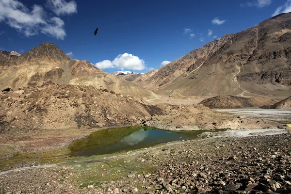 Horská krajina s jezerem. Himálaj — Stock fotografie