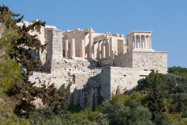 Ancient ruins on Acropolis of Athens, Greece clipart