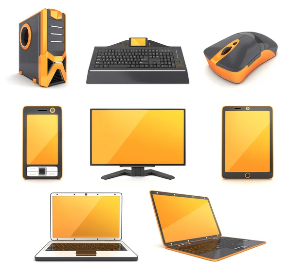Ícone do computador (laranja ) — Fotografia de Stock