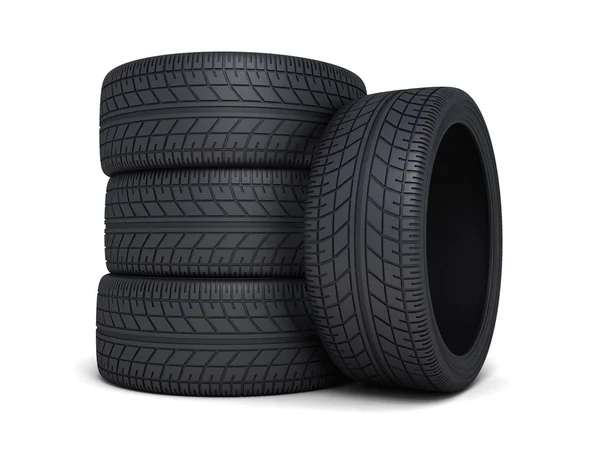 타이어 차 — 스톡 사진