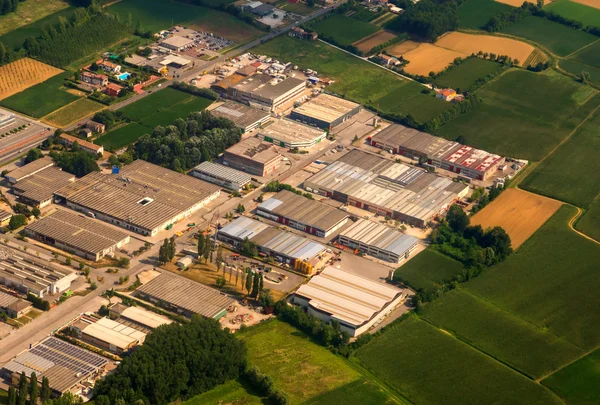Aerial picture of factory — Stock Photo, Image