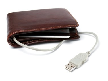 Electronic wallet clipart