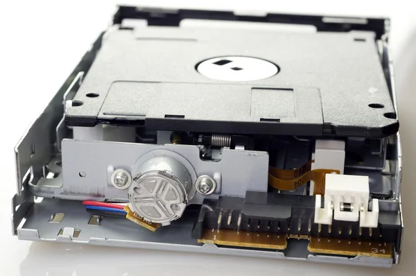 Le lecteur de disquette et la disquette — Photo