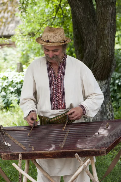 Un músico folk ucraniano — Foto de Stock