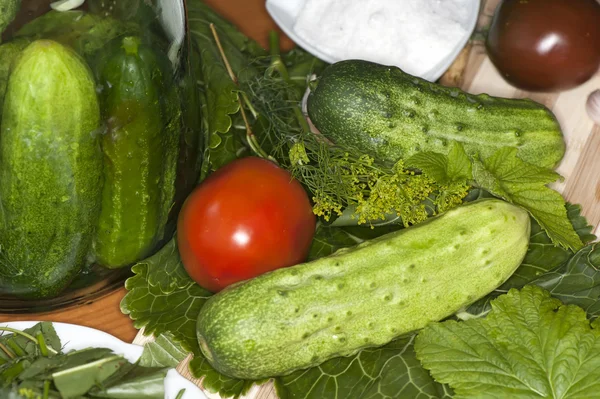 野菜と調味料スパイス緑 — ストック写真