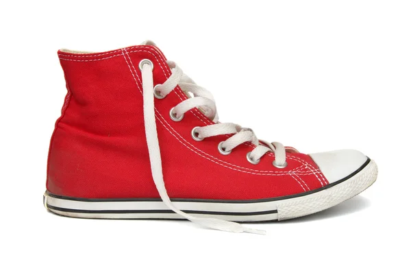 Sapatos de ginástica vermelho . — Fotografia de Stock