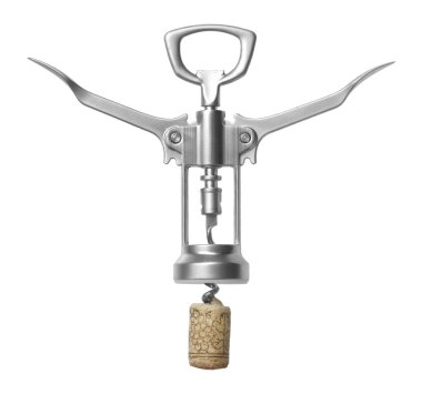 Corkscrew for wine. clipart