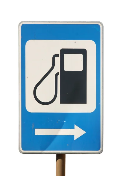 汽油加油站标志. — 图库照片