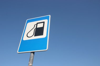 Petrol filling station sign. clipart