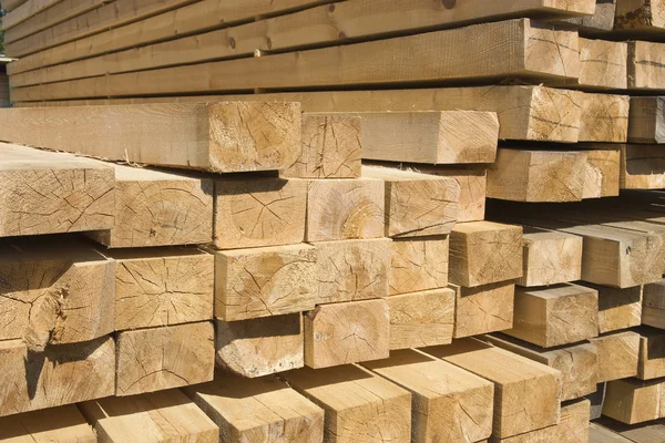 stock image Stack of wooden boards.