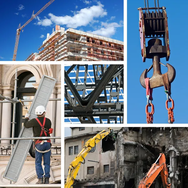 Collage aus der Baubranche — Stockfoto