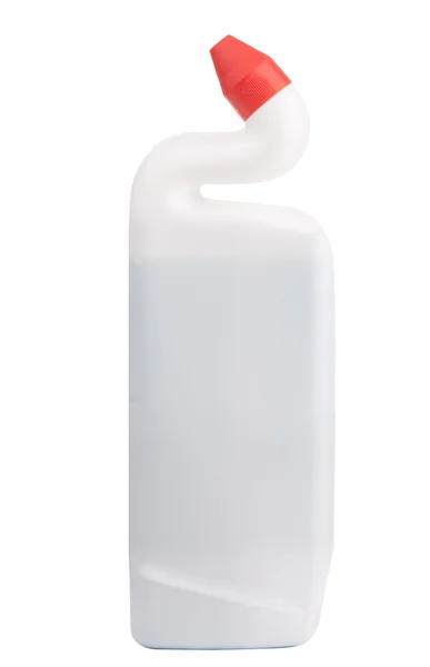 Garrafa plástica com líquido de limpeza — Fotografia de Stock