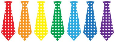 Tie set, vector illustration clipart