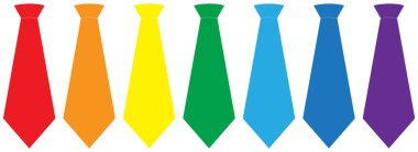 Tie set, vector illustration clipart