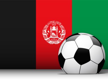 Afganistan futbol topuyla bayrak arka plan