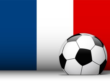 Fransa futbol topuyla bayrak arka plan