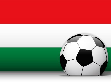 Macaristan Futbol topuyla bayrak arka plan